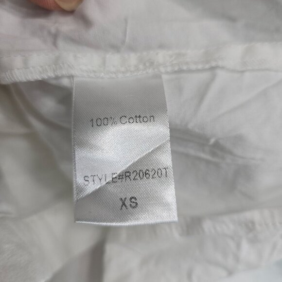 Tuckernuck Womens White Poplin Royal Shirt Tunic Dress XS 100% Cotton 3/4 Sleeve - Picture 6 of 6